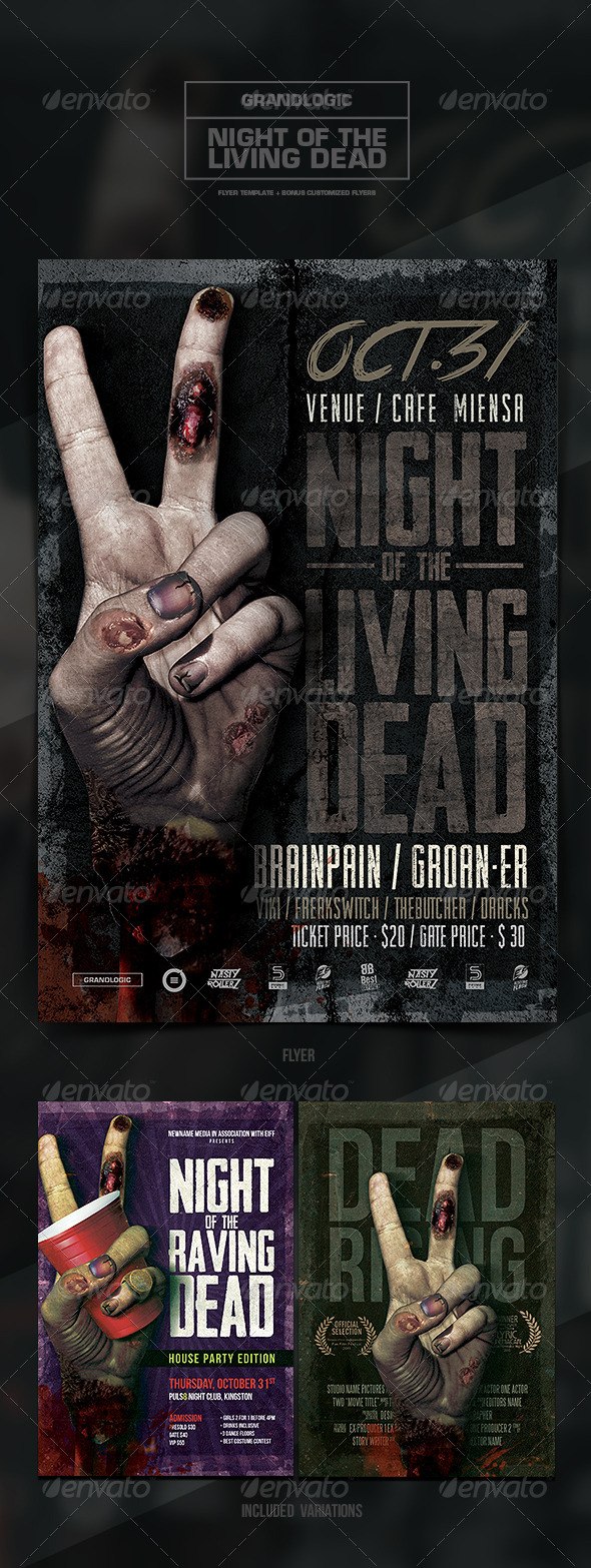 Zombie Hand Flyer/Poster - Clubs & Parties Events