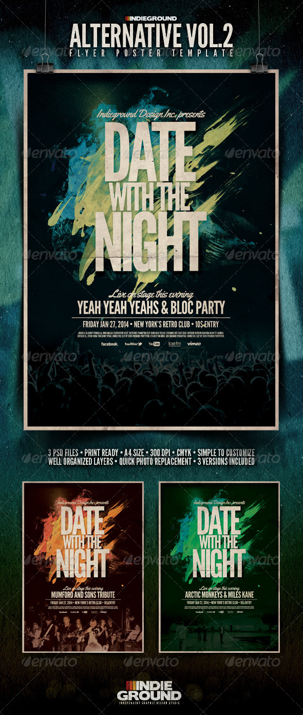 Alternative Flyer/Poster Vol. 2 - Clubs & Parties Events
