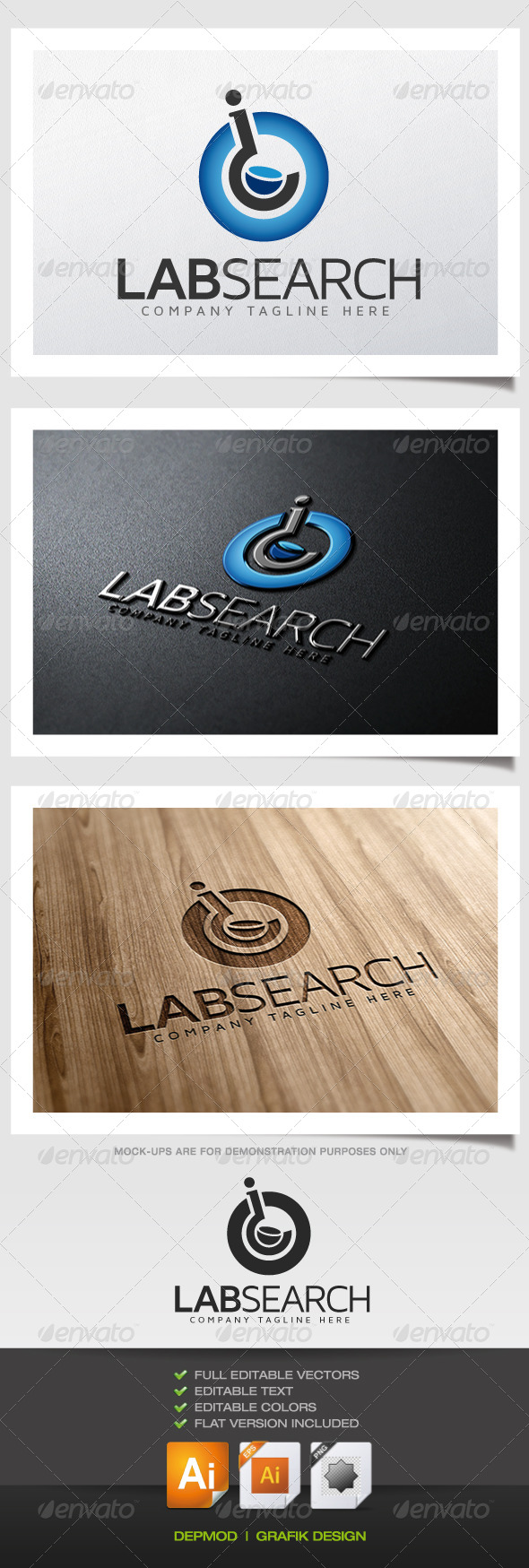 Lab Search Logo - Symbols Logo Templates