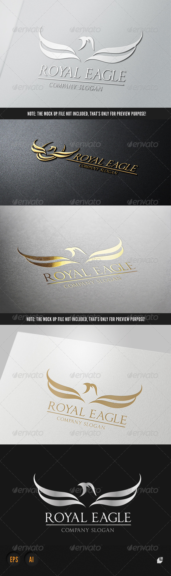 Royal Eagle Logo III - Crests Logo Templates