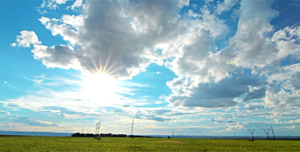 Green Field And Cloudy Sky Green Field And Cloudy Sky