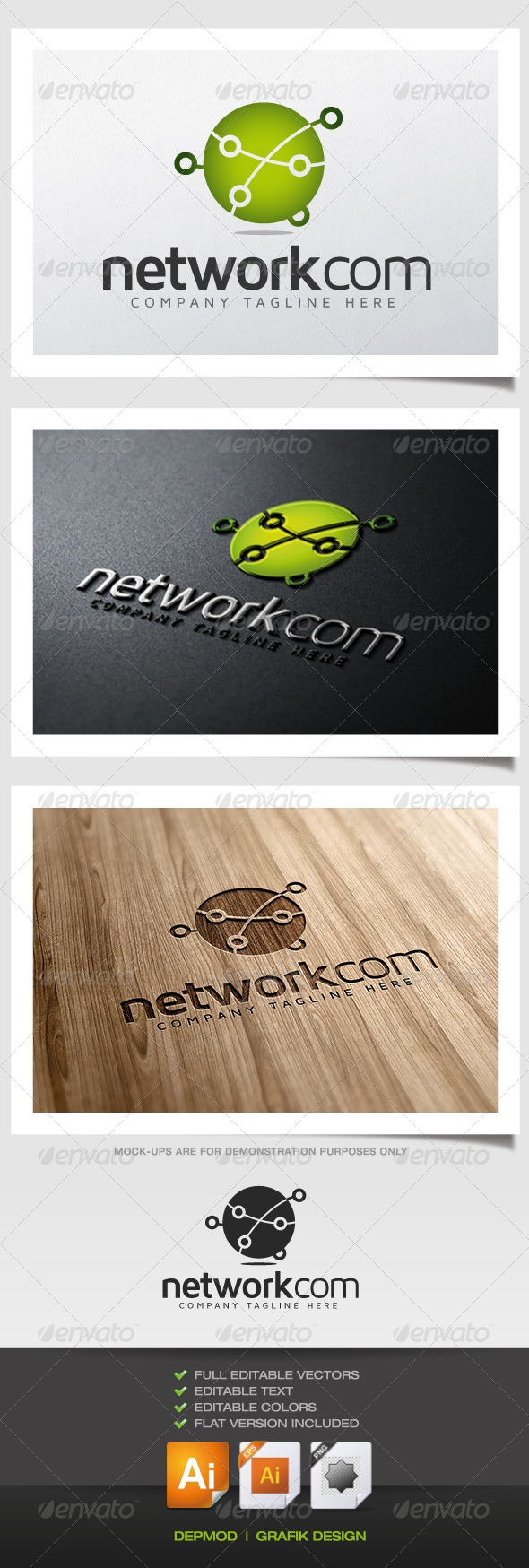 Network Com Logo - Abstract Logo Templates