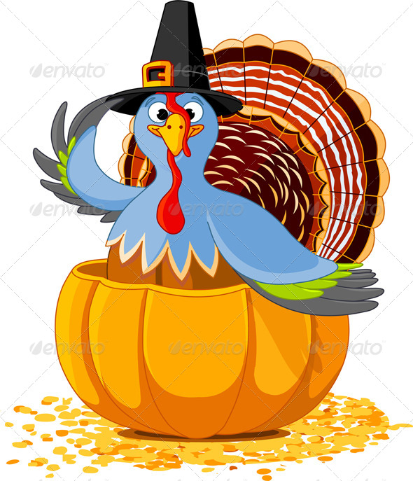 Thanksgiving Turkey in the Pumpkin