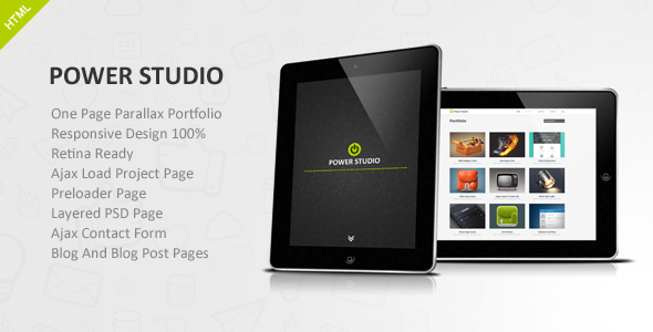 Power Studio - One Page Parallax Portfolio