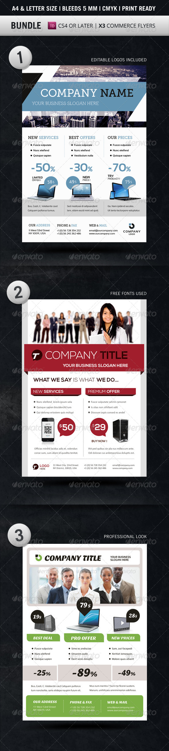 Bundle Business Flyer Templates A4 & Letter Bundle Business Flyer Templates A4 & Letter