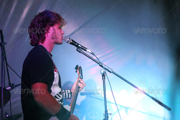 Singer in Rock Concert
