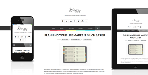 Bloggy - Responsive Minimalist Template