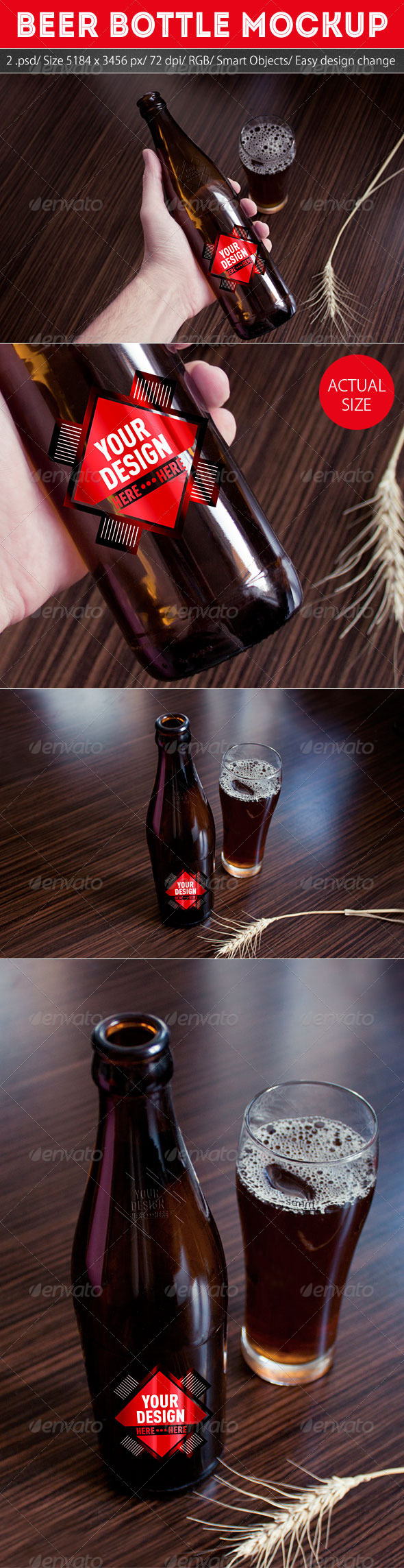 Grapulo's Beer Bottle Mockup - Product Mock-Ups Graphics