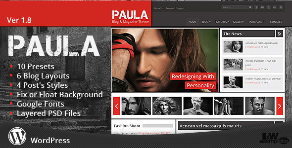 Paula Blog & Magazine Wordpress Theme Paula Blog & Magazine Wordpress Theme