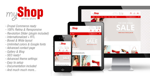 myShop - Responsive Drupal Commerce Theme