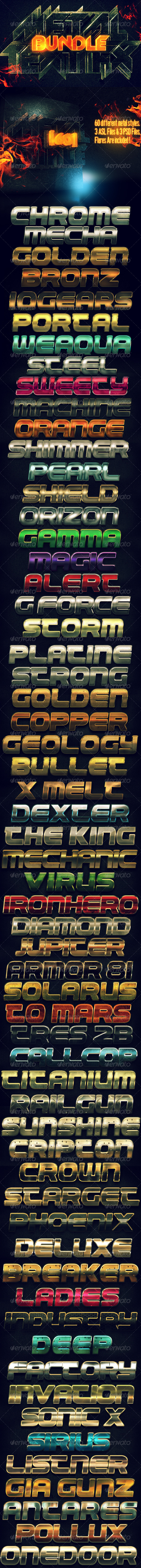 Metal Text FX BUNDLE - Text Effects Styles