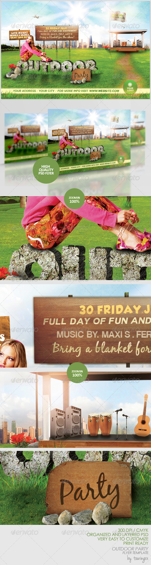Outdoor Party Flyer Template - Print Templates