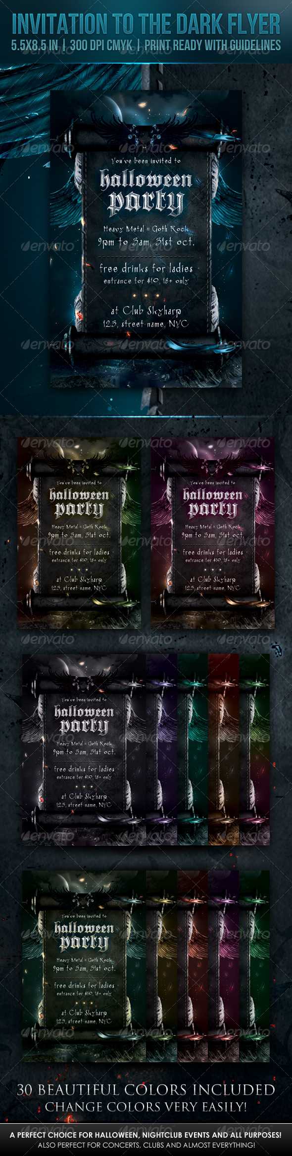 Invitation to the Dark Flyer - Print Templates