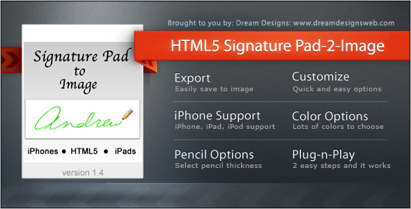 HTML5 Signature Pad to Image HTML5 Signature Pad to Image