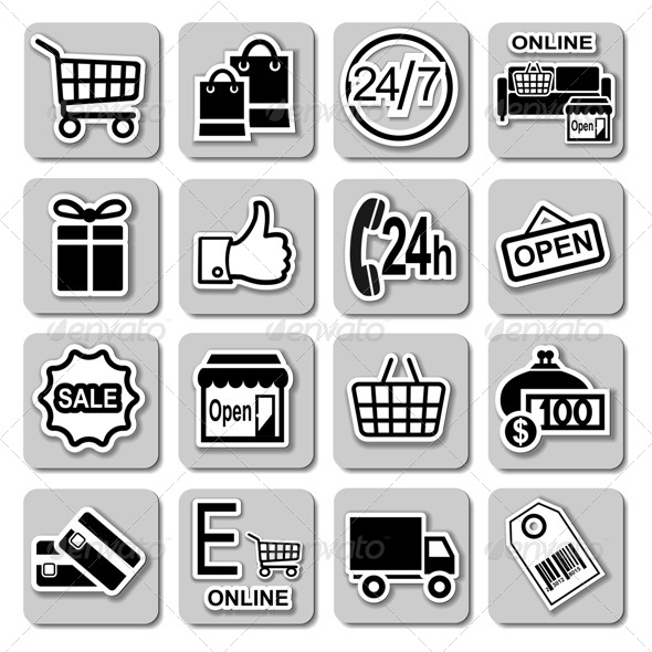 Shopping Icons Set Shopping Icons Set