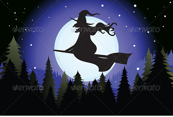 Halloween Witch Silhouette