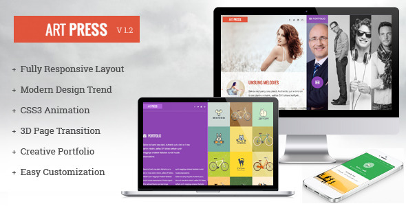 ArtPress One Page Responsive Creative Portfolio