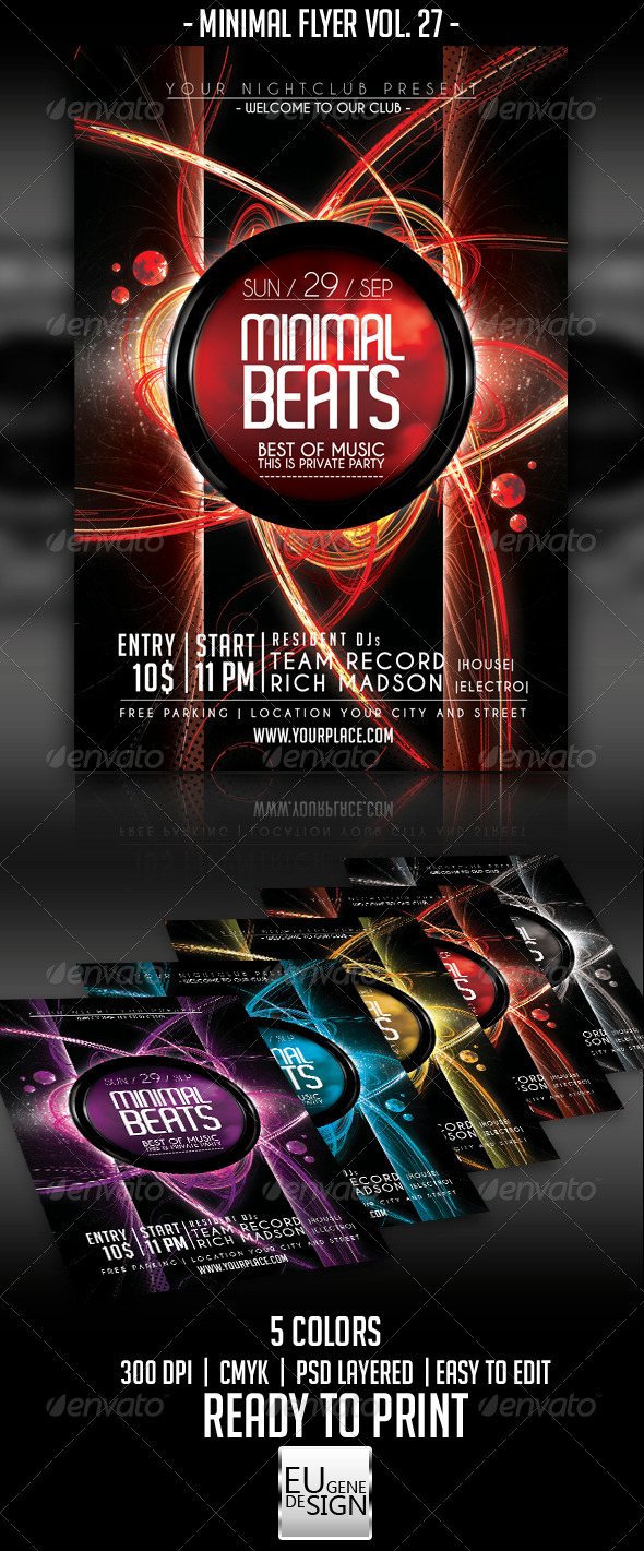 Minimal Flyer Vol. 27 - Clubs & Parties Events