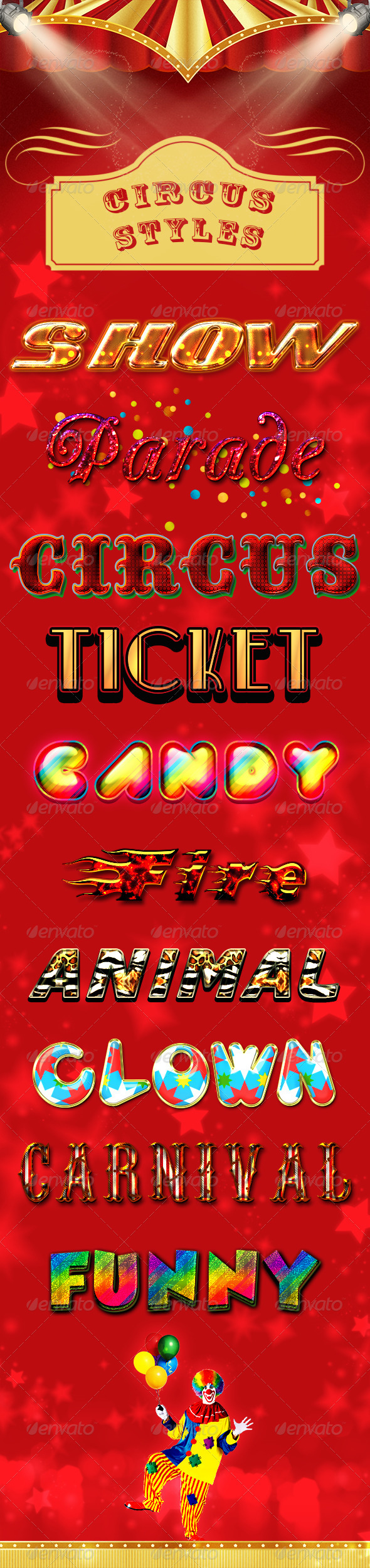Circus Styles - Text Effects Styles