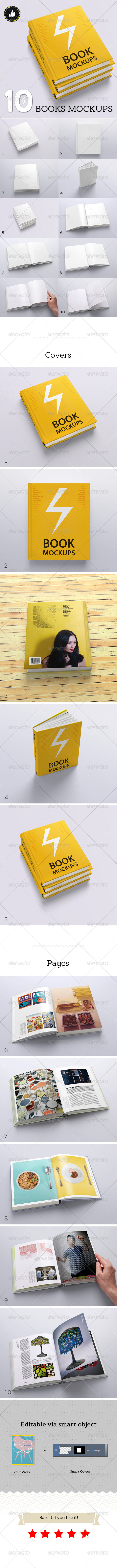 Book Mockups 10 Different Images Book Mockups 10 Different Images