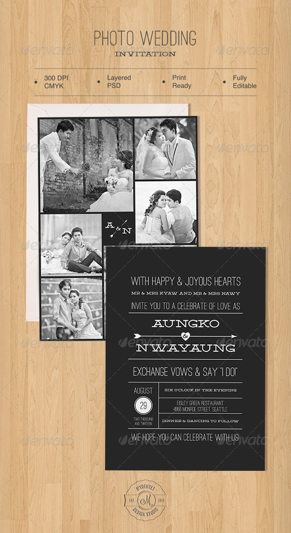 Photo Wedding Invitation