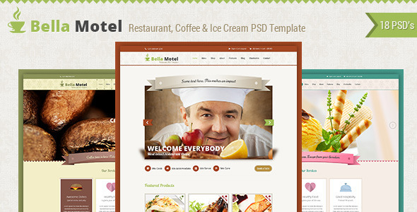 Bella - Restaurant & Bakery PSD