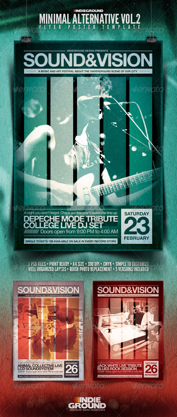 Minimal Alternative Flyer/Poster Vol. 2 - Clubs & Parties Events