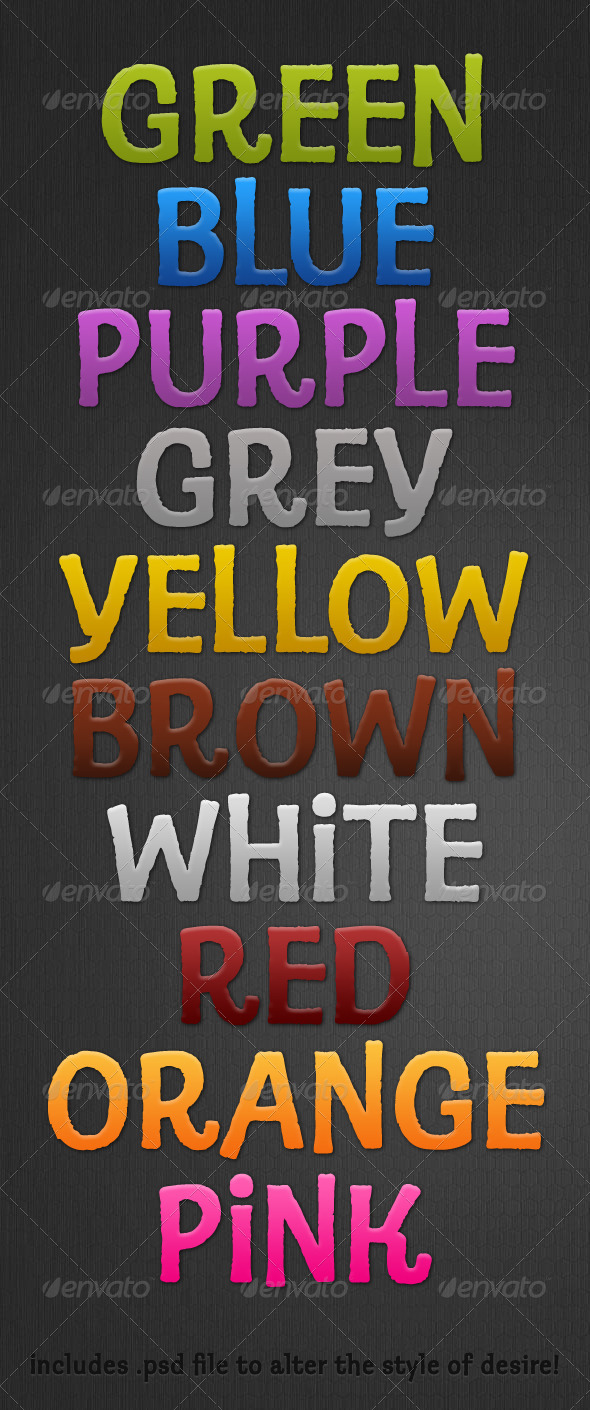 Raised Style - Text Effects Styles