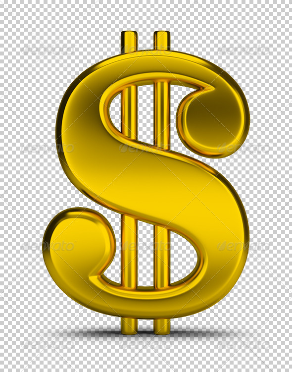 Gold Dollar Sign Gold Dollar Sign