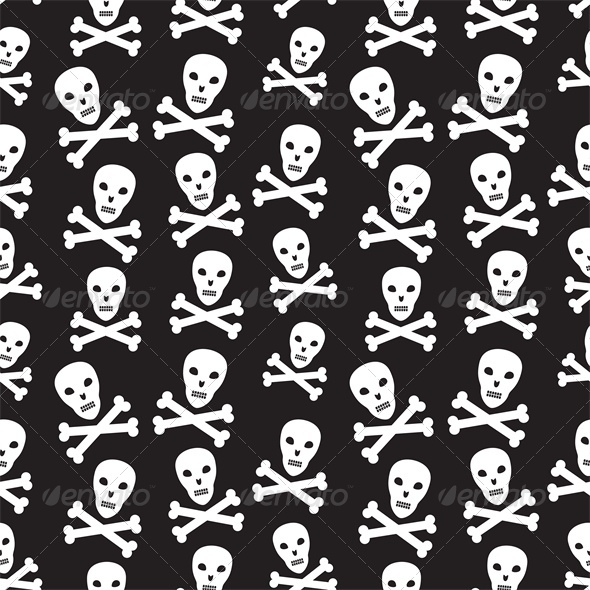 Pirate Background with Skulls Pirate Background with Skulls