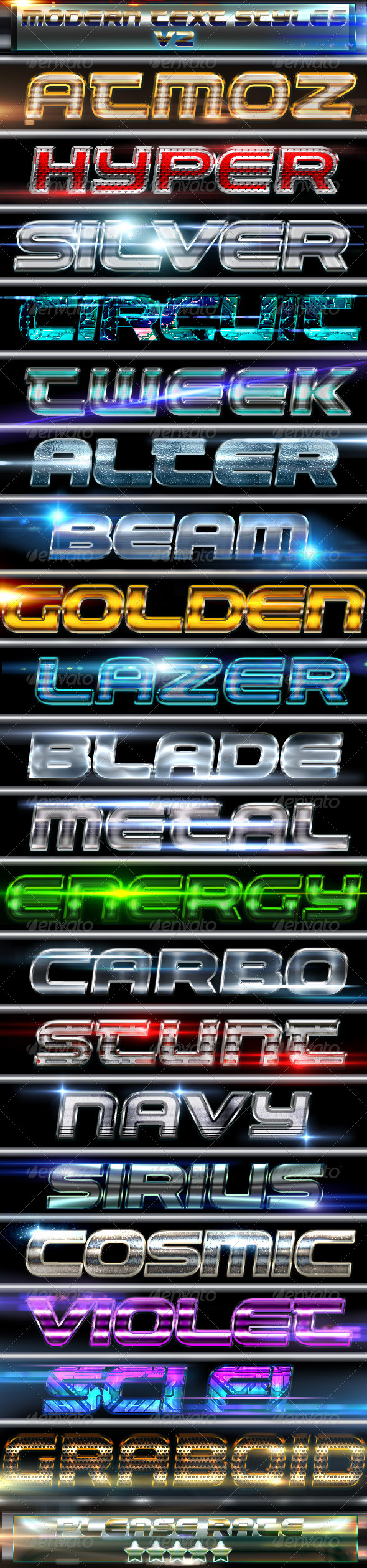 Modern Text Styles V2 - Photoshop Add-ons