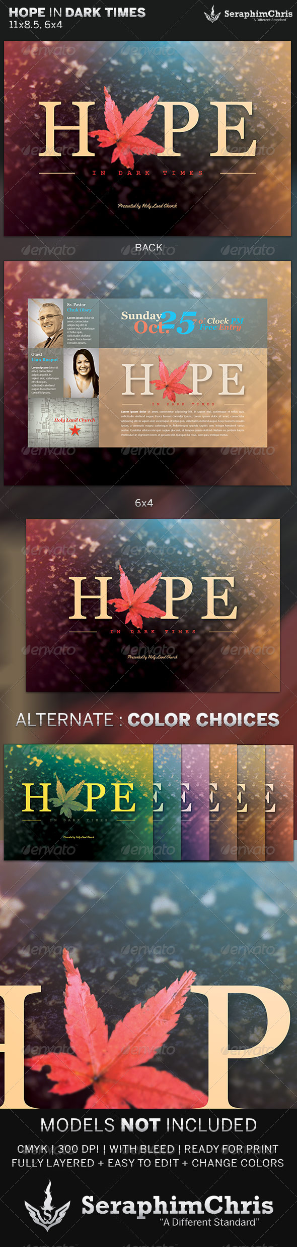 Hope in Dark Times: Church Flyer Template - Church Flyers