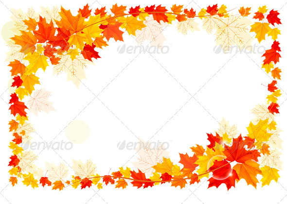 Autumn Background with Leaves Vector Autumn Background with Leaves Vector
