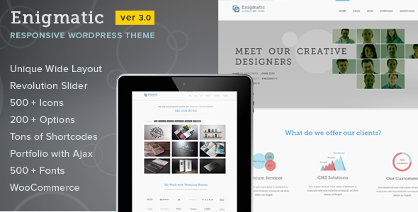 Enigmatic - Responsive Multi-Purpose WP Theme