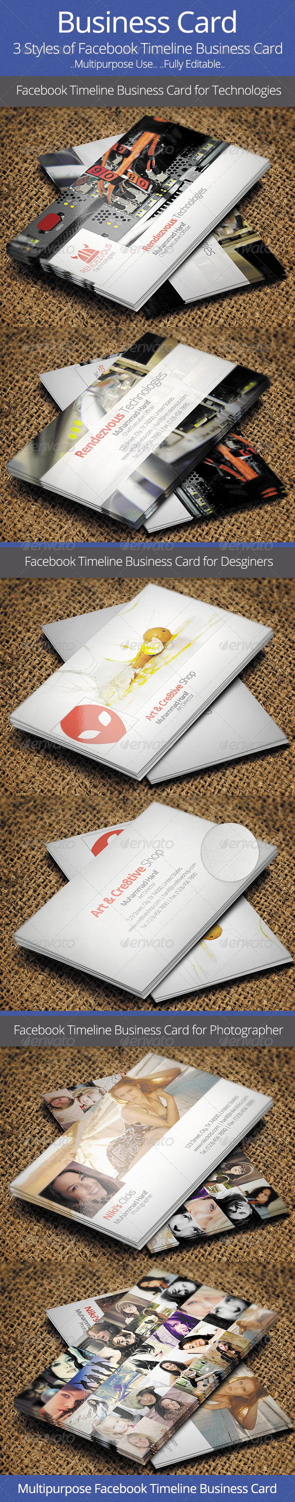 Facebook Timeline Business Card Facebook Timeline Business Card