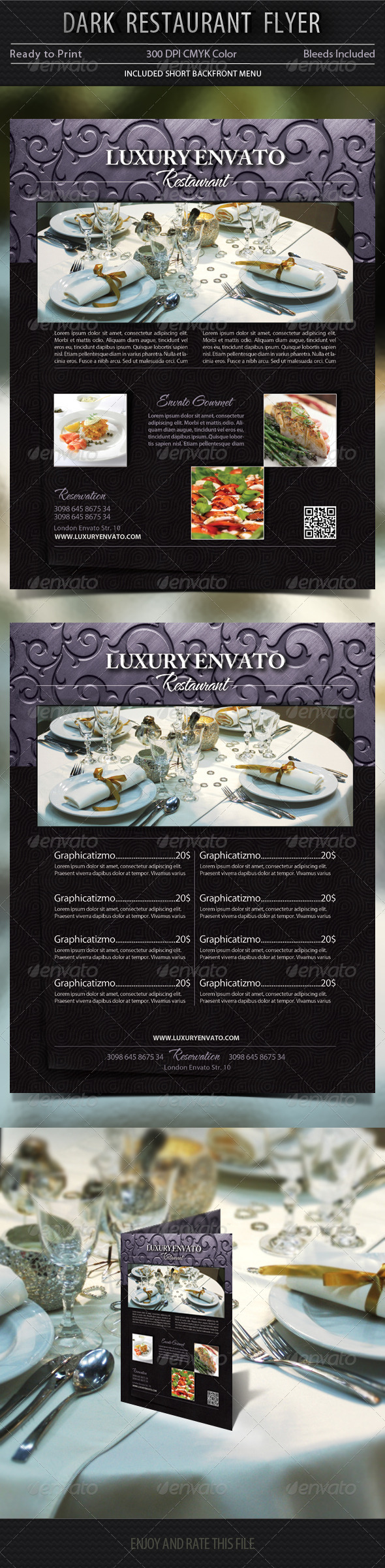 Dark Restaurant Flyer Template