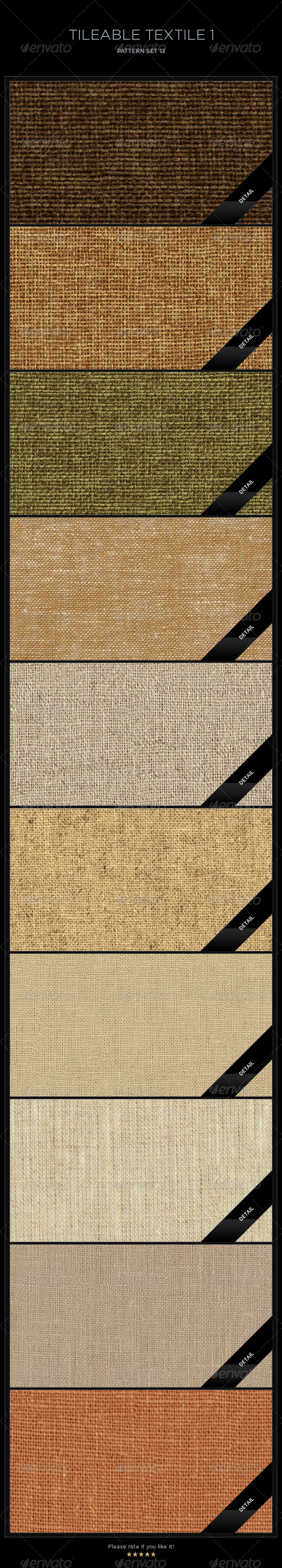 10 Tileable Textile-1 Textures/Patterns - Miscellaneous Textures / Fills / Patterns