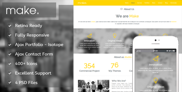 Make - Responsive Parallax Onepage Template