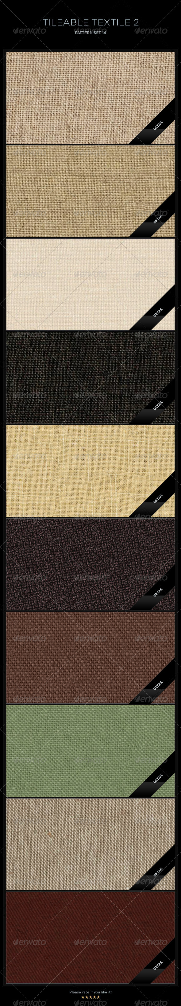 10 Tileable Textile-2 Textures/Patterns - Miscellaneous Textures / Fills / Patterns