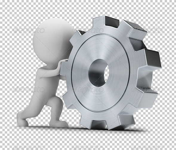 3D Small People Rolls Gear 3D Small People Rolls Gear