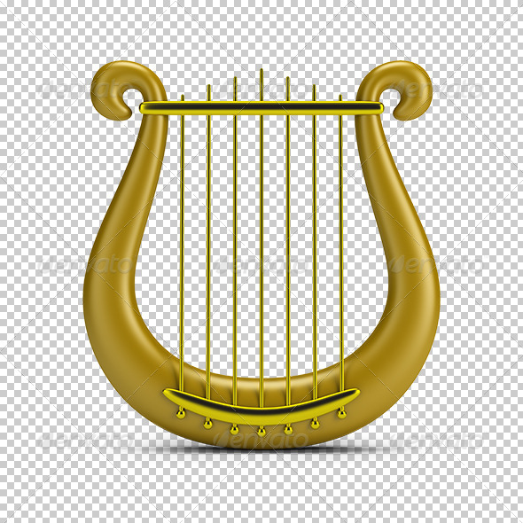 ireland harp symbol of Renders Objects  Harp Golden 3D