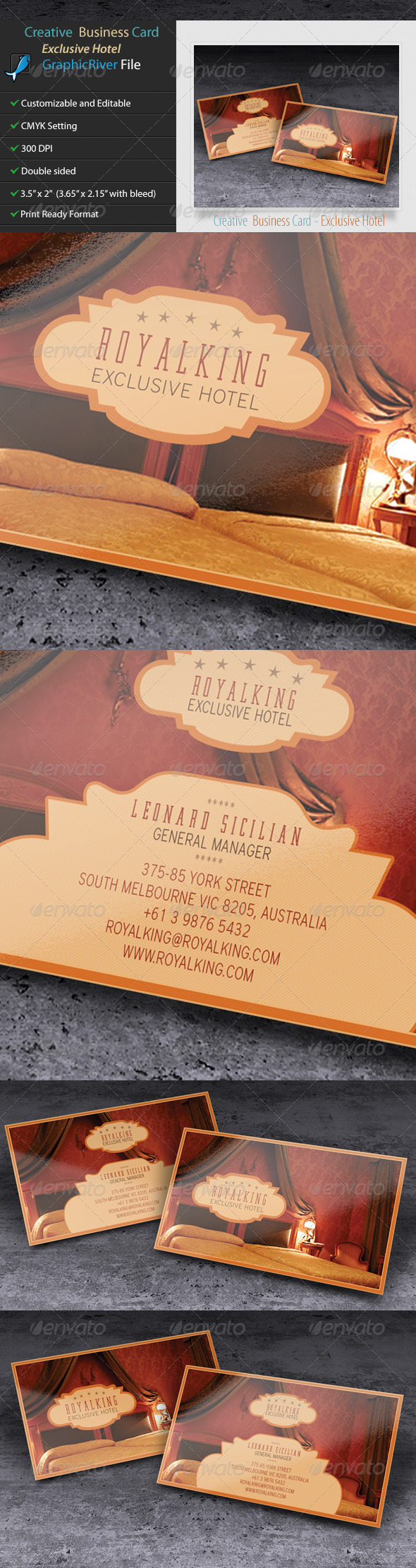 Creative business card Exclusive Hotel Creative business card Exclusive Hotel