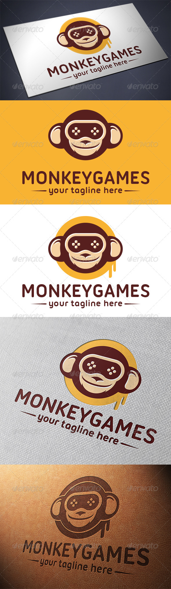 Monkey Game Logo Template