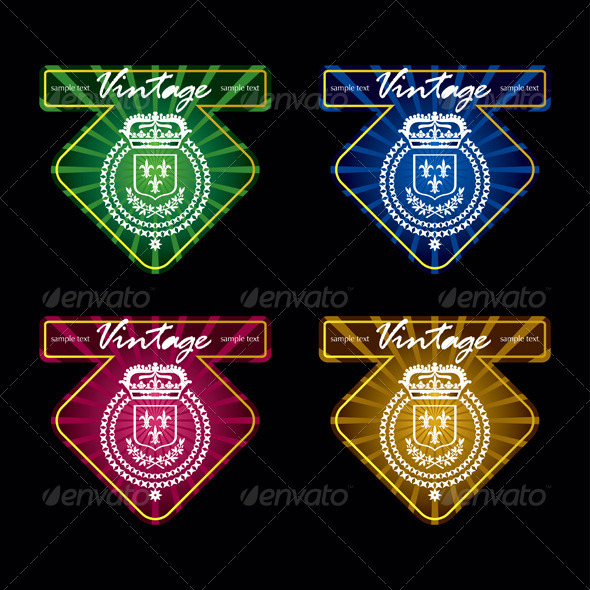 Vintage Wine Labels Set Vintage Wine Labels Set