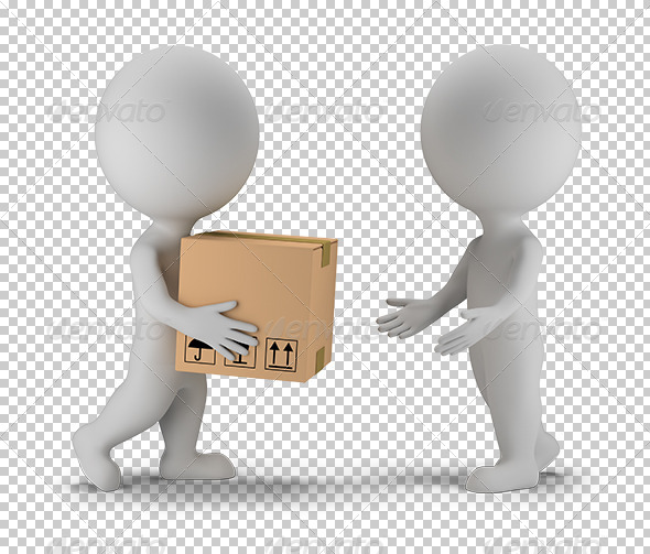 3D Small People Parcel Delivery 3D Small People Parcel Delivery