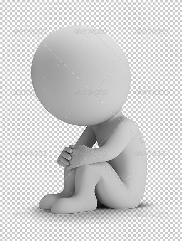 3D small people sorrow 3D small people sorrow