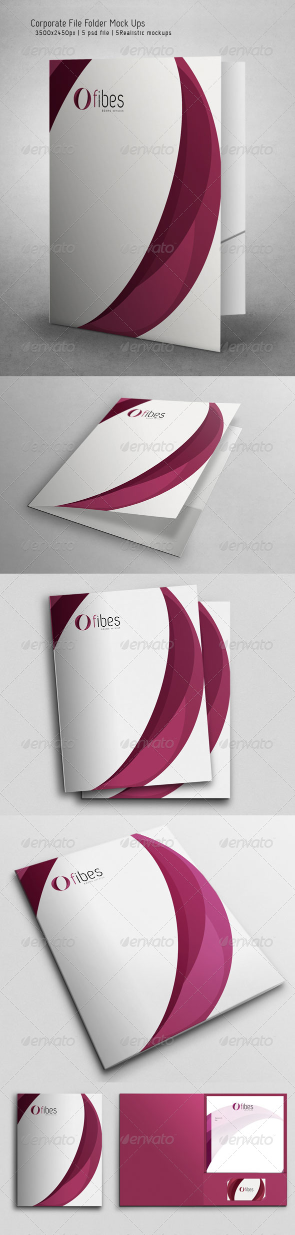 Corporate File Folder Mock Ups - Miscellaneous Print