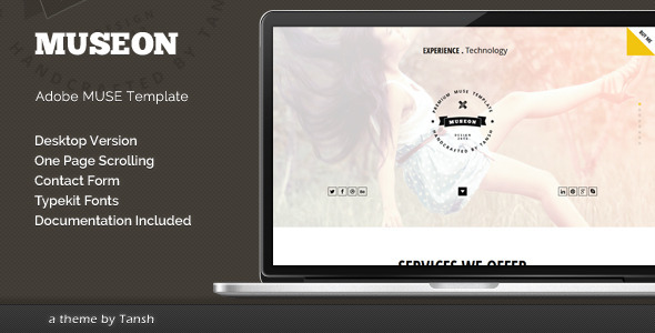 Museon One Page Muse Template