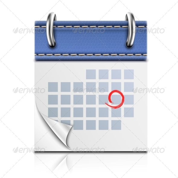 Realistic Detailed Calendar Icon
