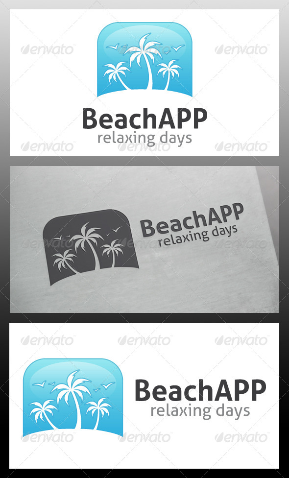 Beach App Logo Template Beach App Logo Template